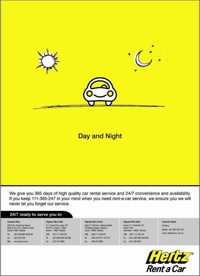Hertz Rent a Car print ad